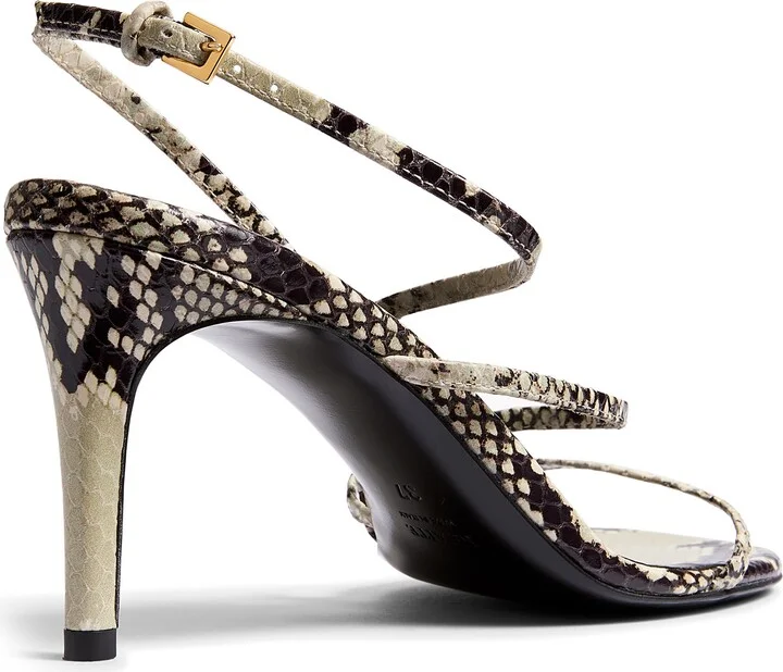 Loop Snakeskin Embossed Sandal - Image 2