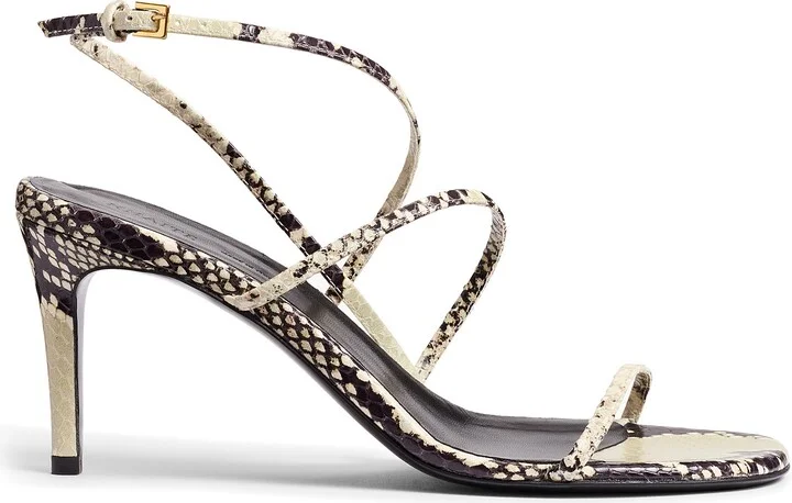 Loop Snakeskin Embossed Sandal - Image 3