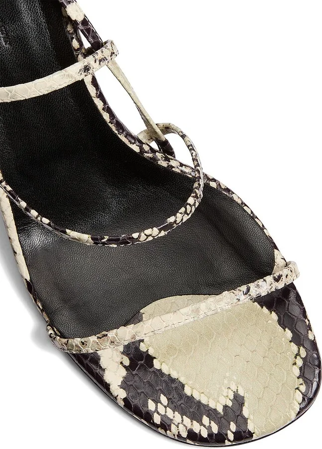 Loop Snakeskin Embossed Sandal - Image 4