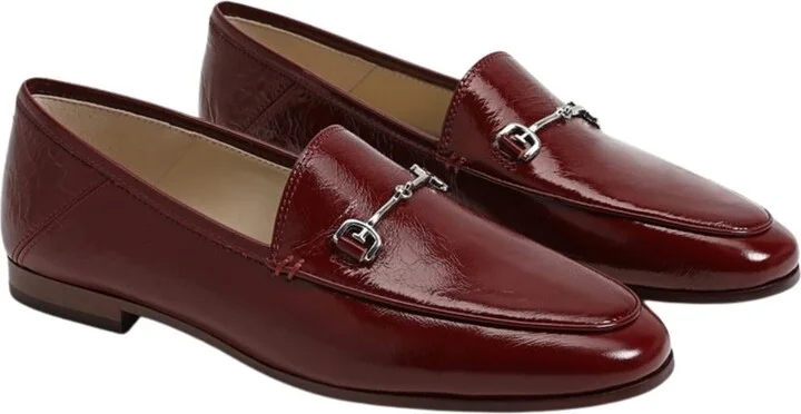 Loraine Bit Leather Loafer In Cabernet Red