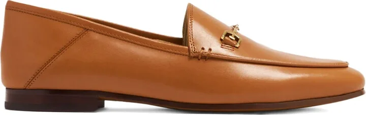 Loraine Bit metallic-horsebit leather loafers