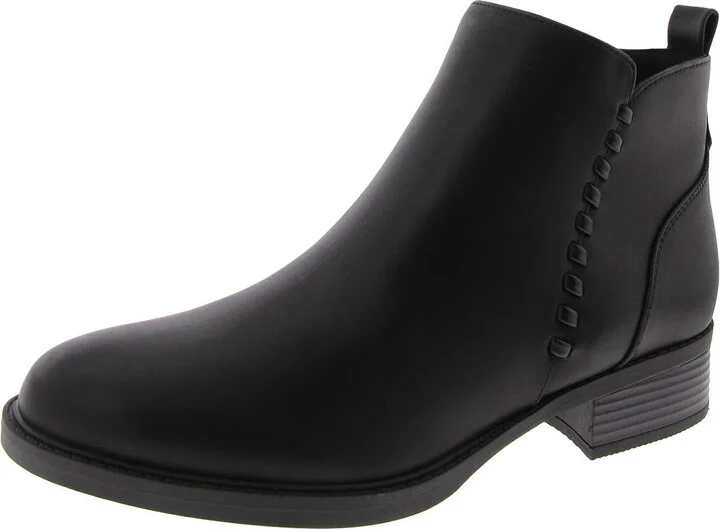 Lorand 3 Womens Faux Leather Zipper Booties
