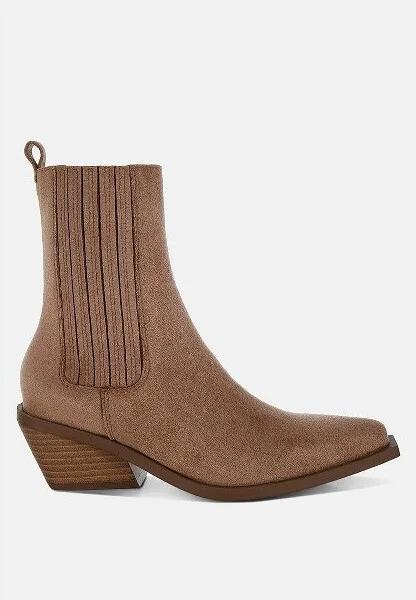 Lording High Ankle Microfiber Chelsea Boots Women