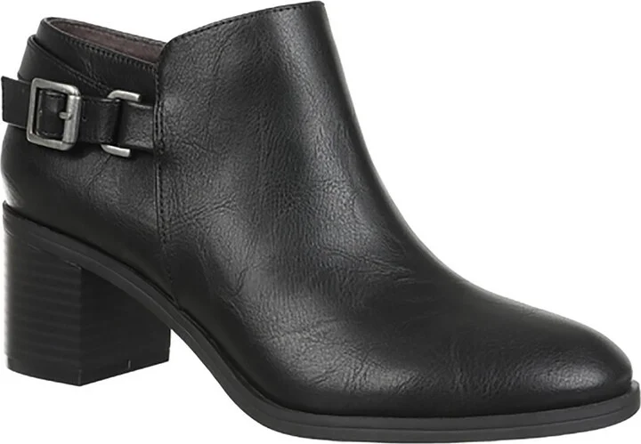 Lorelai Womens Zipper Faux Leather Ankle Boots