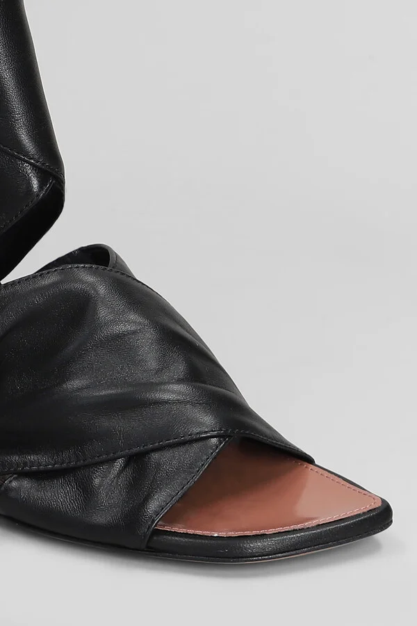 Lorena Sandals In Black Leather - Image 5