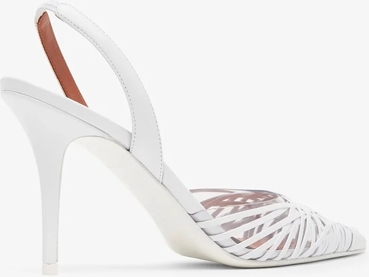 Lori 90 white nappa slingback pumps - Image 3