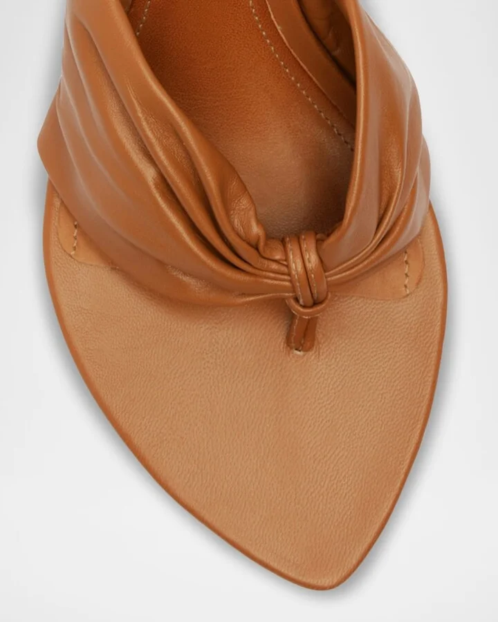 Lori Calfskin Thong Slide Sandals - Image 2