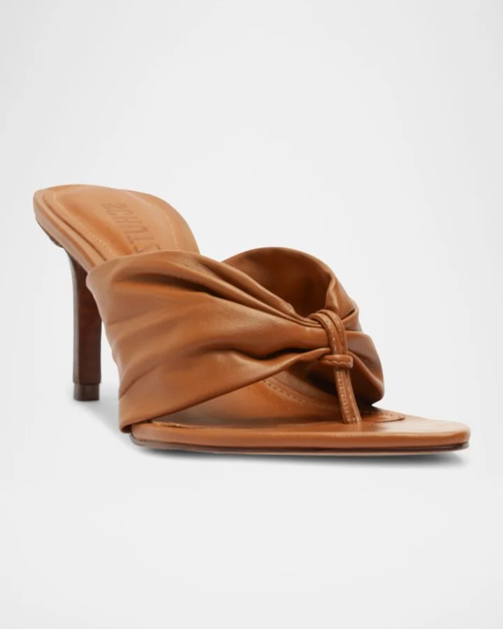 Lori Calfskin Thong Slide Sandals - Image 5