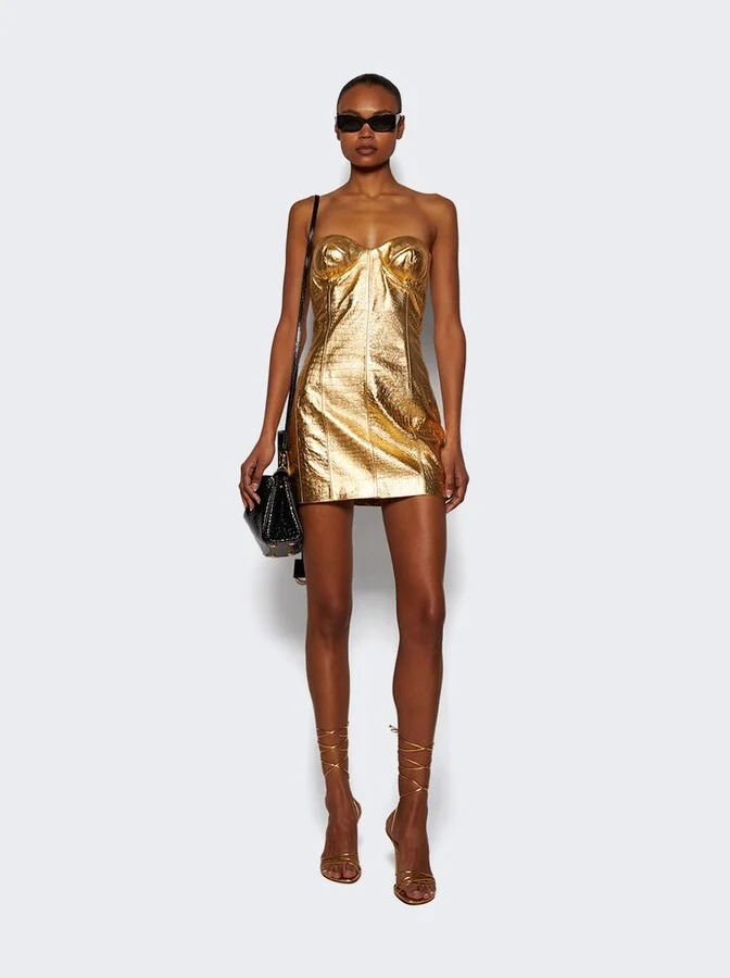Lori Lace Up Sandal Metallic Gold Leather