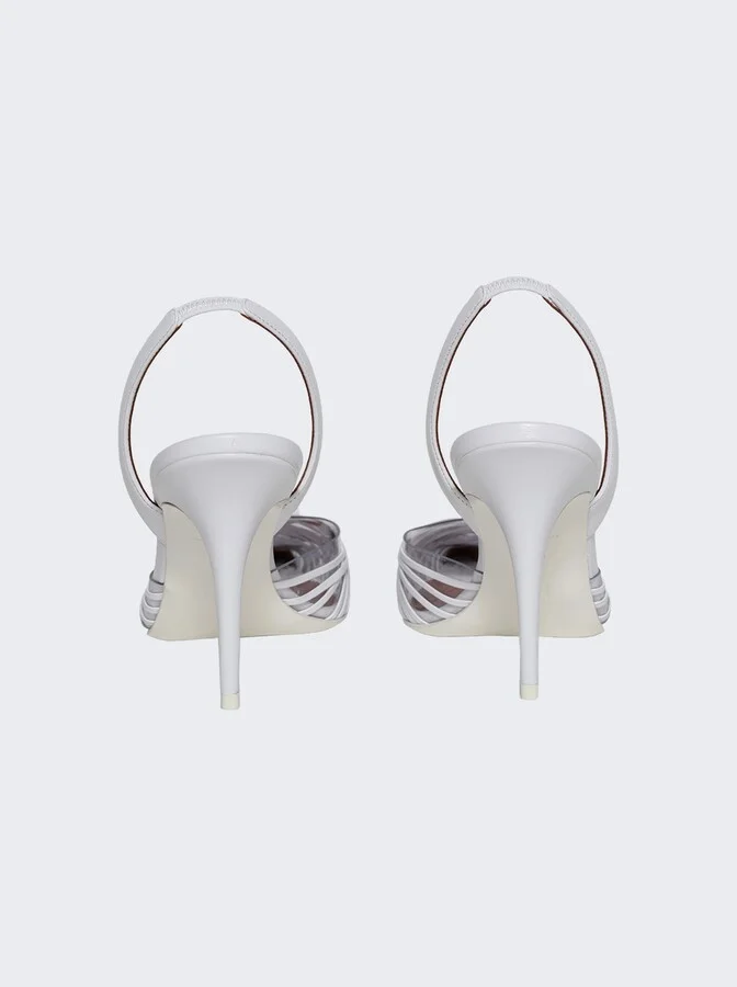 Lori Slingback Pump White Nappa Leather