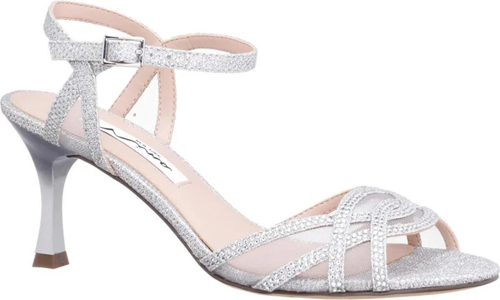 Lori Womens Peep Toe Ankle Strap Heels