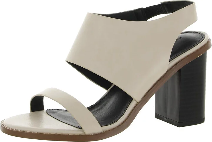 Lori Womens Vegan Leather Padded Insole Block Heel