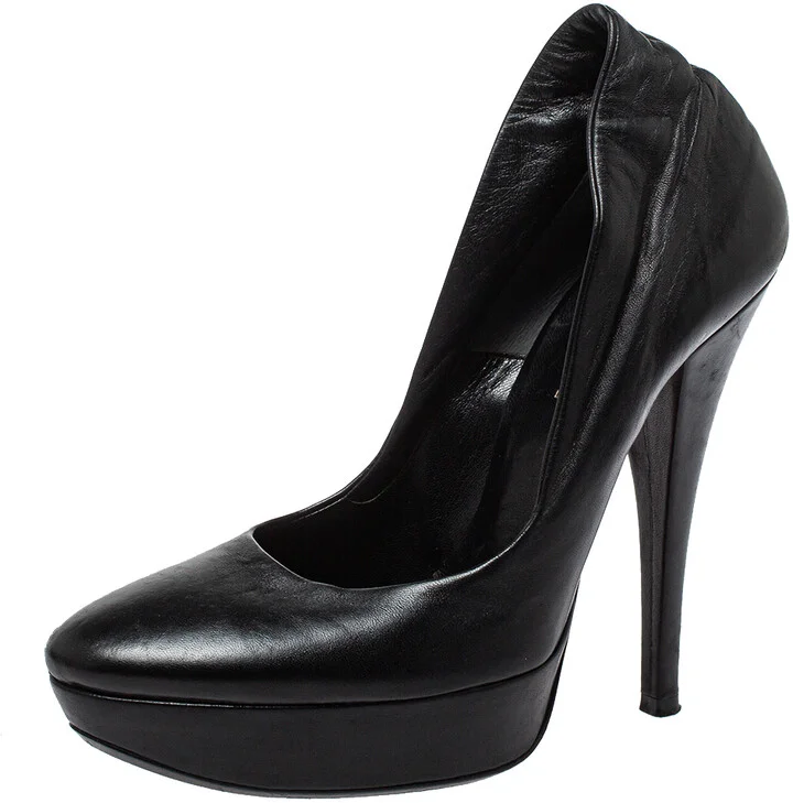 Loriblu Black Leather Platform Pumps Size 39
