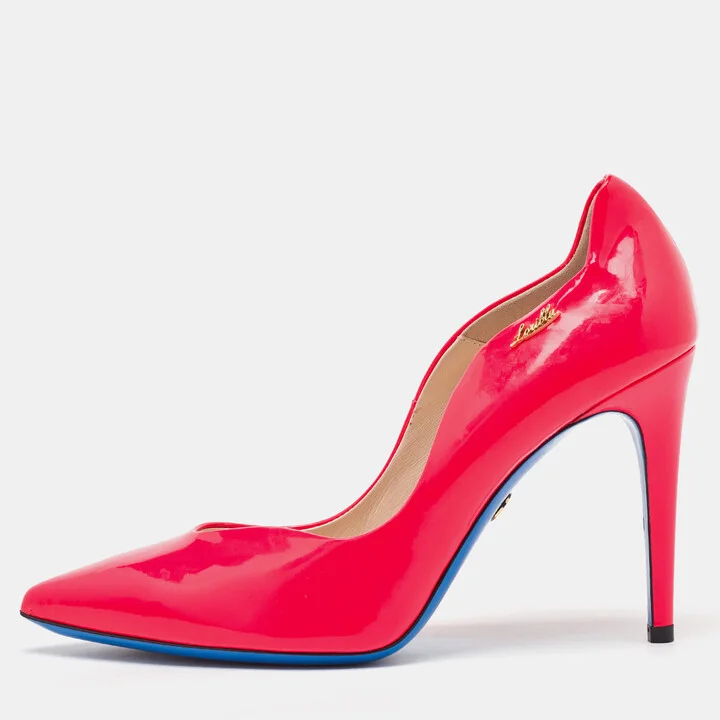 Loriblu Neon Pink Patent Leather Pointed Toe Pumps Size 39
