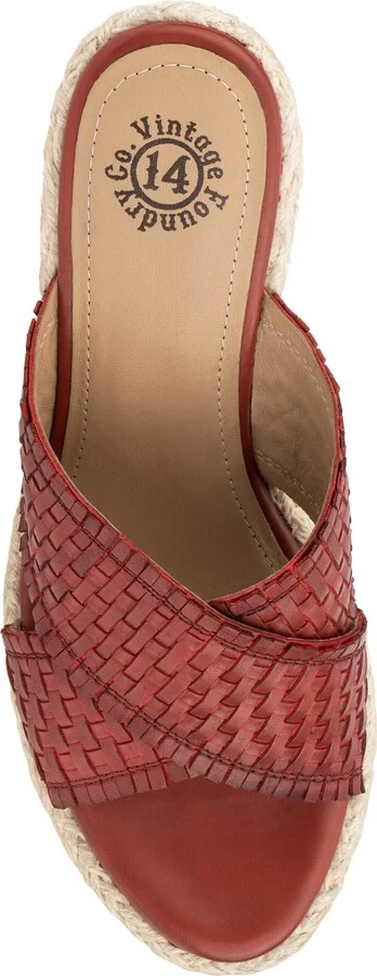 Lorie Leather Espadrille Platform Wedge Sandal - Image 5