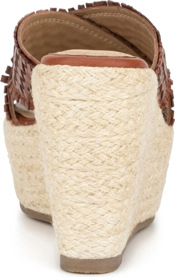 Lorie Leather Espadrille Platform Wedge Sandal - Image 9