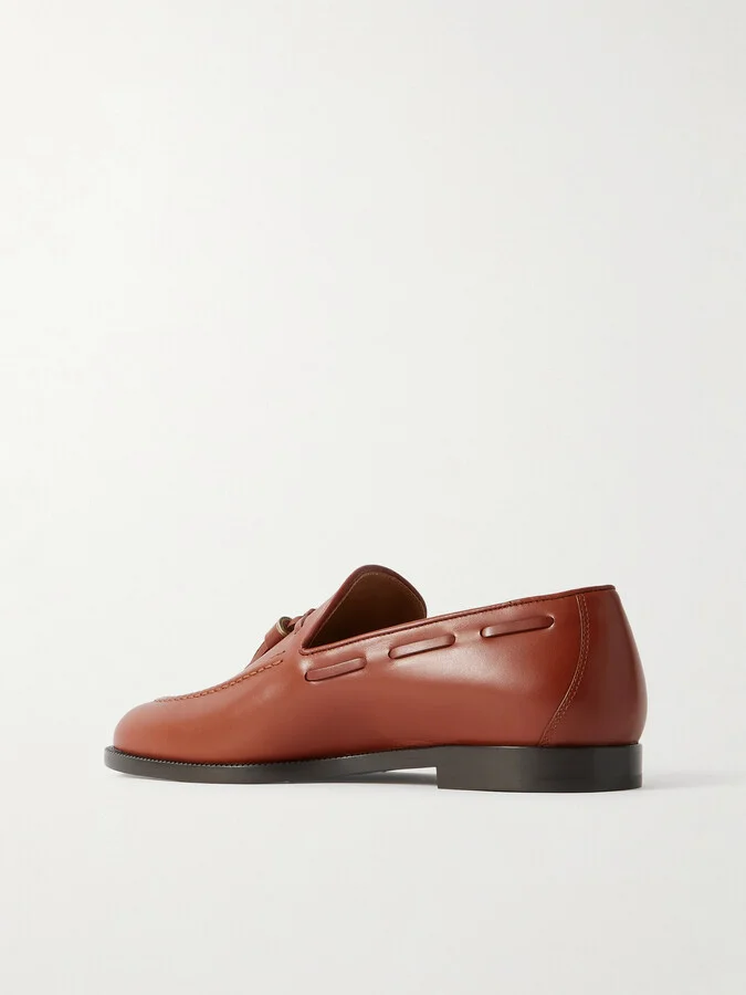 Loro Piana - Francis Tasseled Leather Loafers - Brown - Image 3