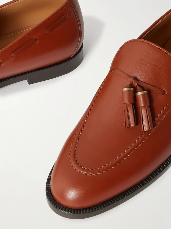 Loro Piana - Francis Tasseled Leather Loafers - Brown - Image 4