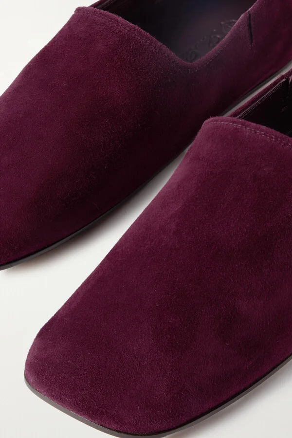 Loro Piana - Gravina Suede Loafers - Purple - Image 4