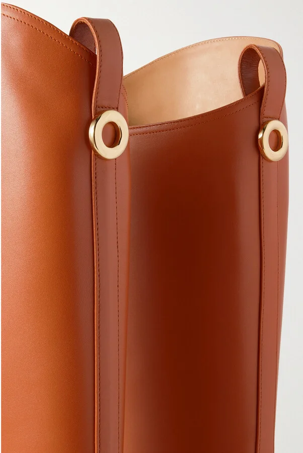 Loro Piana - Kilda Leather Knee Boots - Brown - Image 4