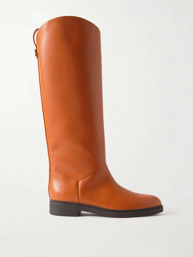 Loro Piana - Kilda Leather Knee Boots - Brown