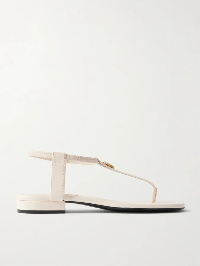 Loro Piana - Mindil Embellished Leather Sandals - White