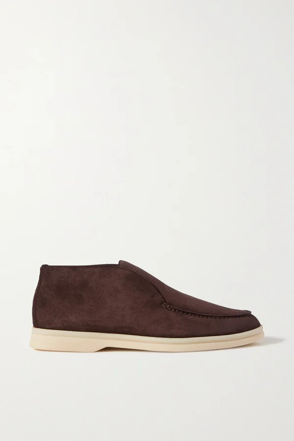 Loro Piana - Open Walk Suede Loafers - Brown