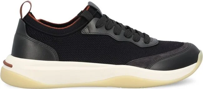 Loro Piana Round-Toe Lace-Up Sneakers