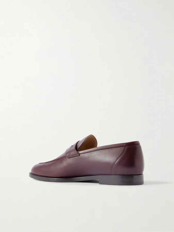 Loro Piana - Sergio Leather Loafers - Purple - Image 3