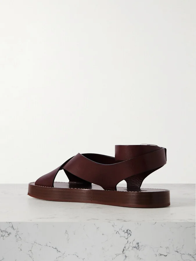 Loro Piana - Sumie Leather Sandals - Brown - Image 3