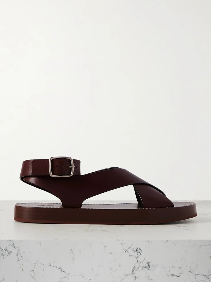 Loro Piana - Sumie Leather Sandals - Brown