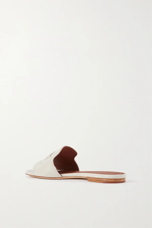 Loro Piana - Summer Charms Suede Slides - Gray - Image 3