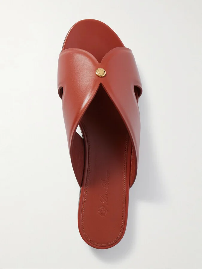 Loro Piana - Vera Cutout Studded Leather Sandals - Brown - Image 5
