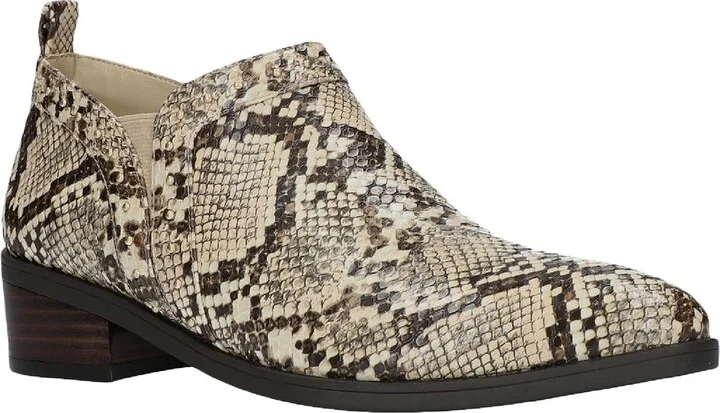 Lorraine Womens Faux Leather Ankle Shooties
