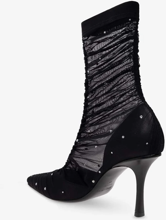 Lotta 85 Ruched Tulle Ankle Boots - Image 2
