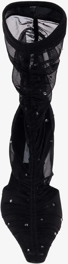 Lotta 85 Ruched Tulle Ankle Boots - Image 3