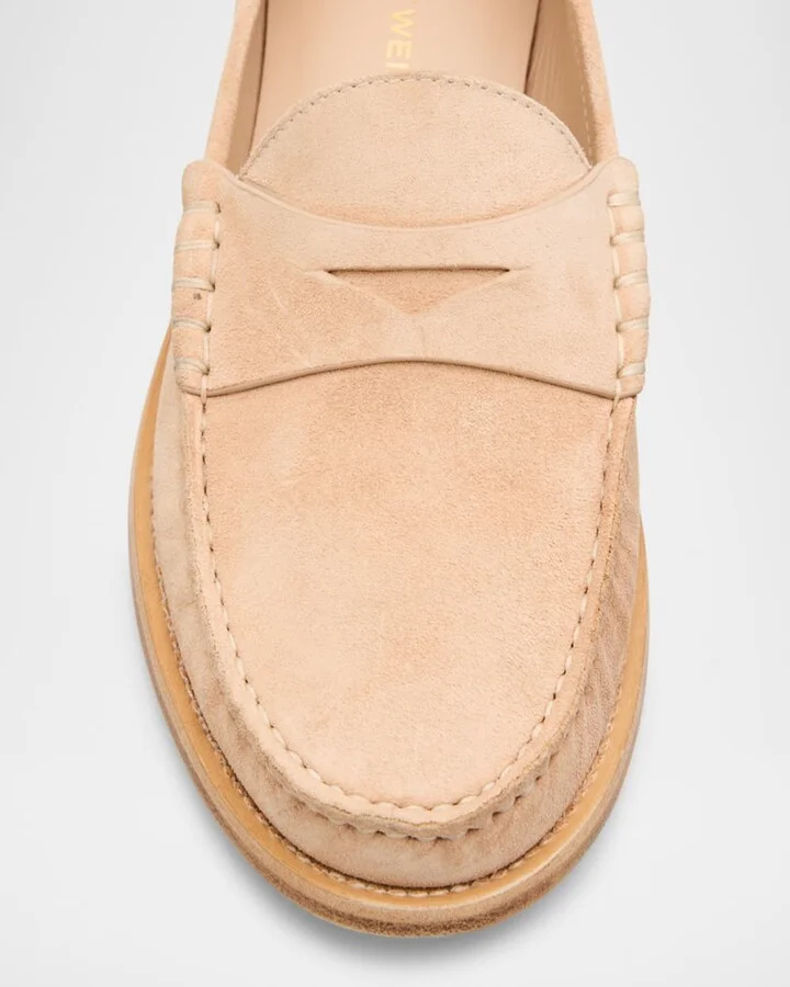 Lottie Suede Penny Loafers - Image 6
