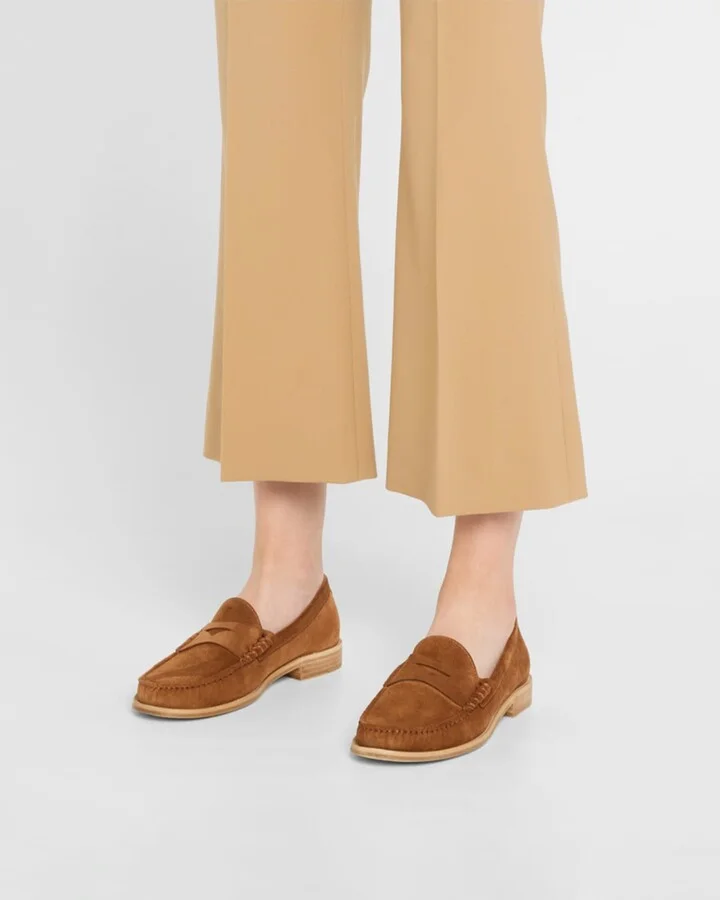 Lottie Suede Penny Loafers - Image 11