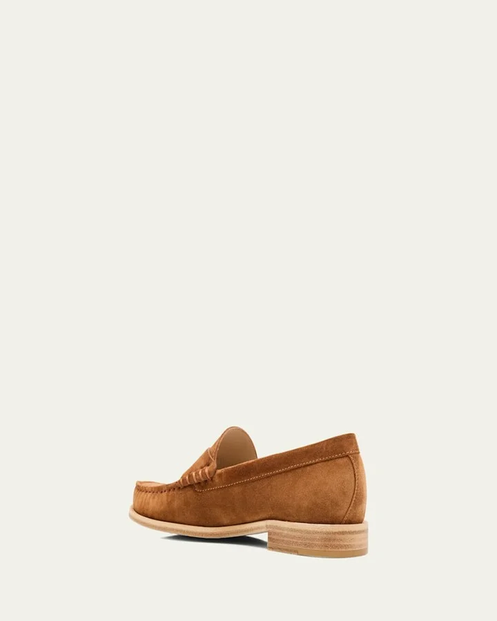 Lottie Suede Penny Loafers - Image 7