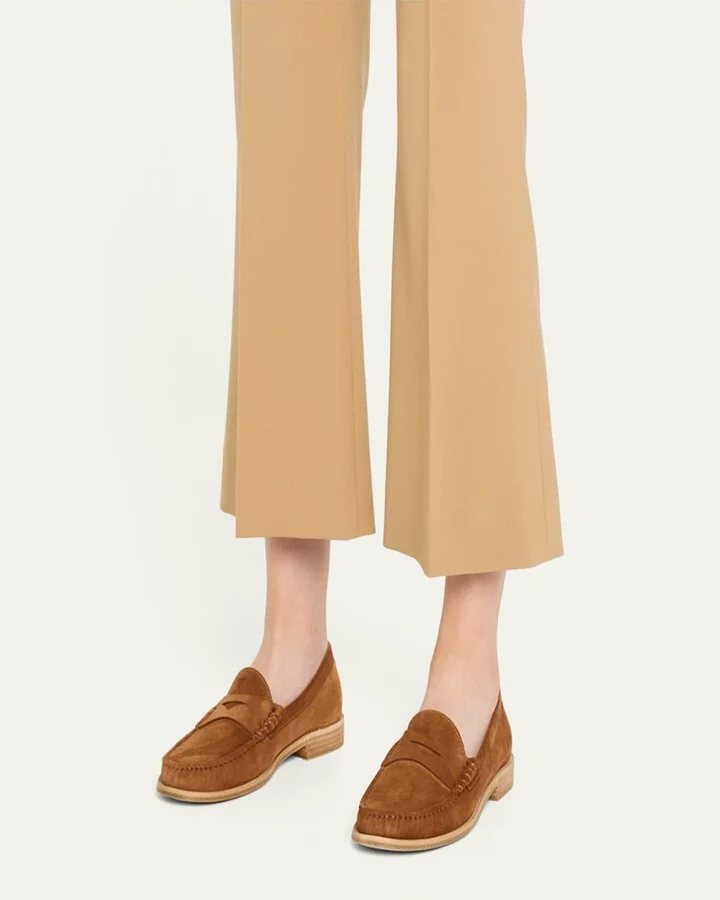 Lottie Suede Penny Loafers - Image 8