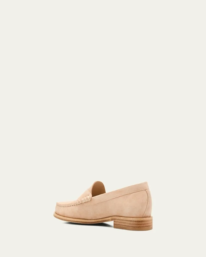 Lottie Suede Penny Loafers - Image 10