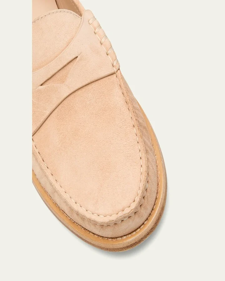 Lottie Suede Penny Loafers - Image 11