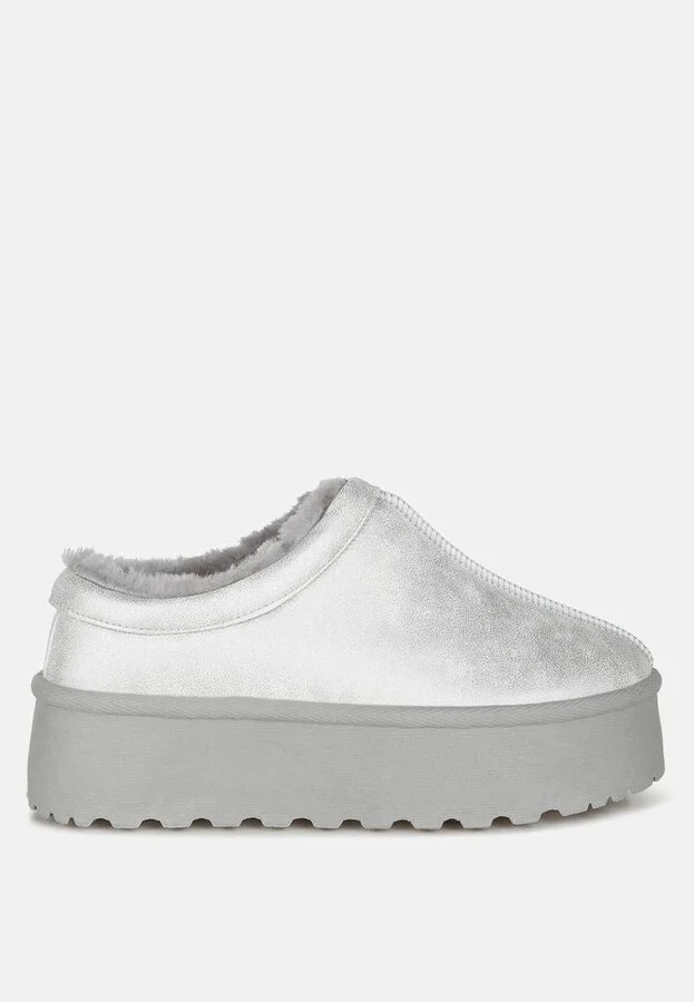 Lottys Faux Leather Platform Classic Slip-On