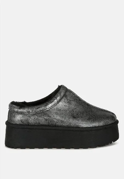 Lottys Faux Leather Platform Classic Slip-On Women