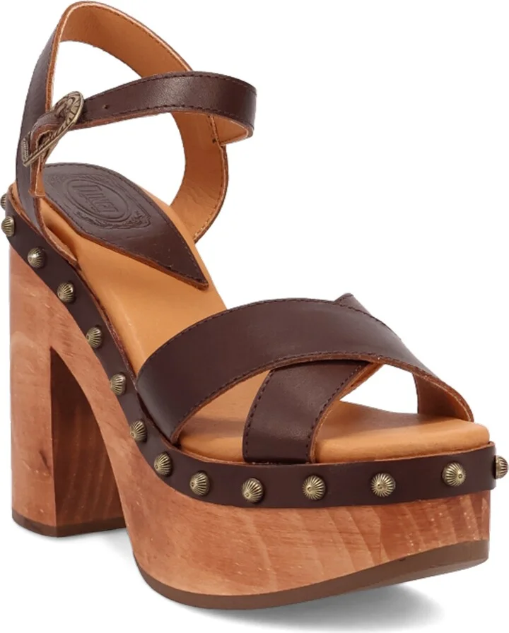 Lotus Ankle Strap Platform Sandal