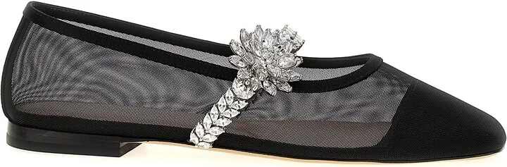 Lotus Flat Shoes Black
