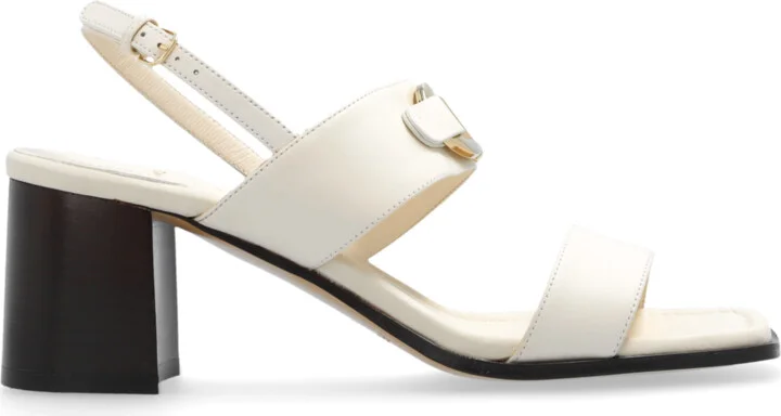‘Lou’ Heeled Sandals, , - Cream