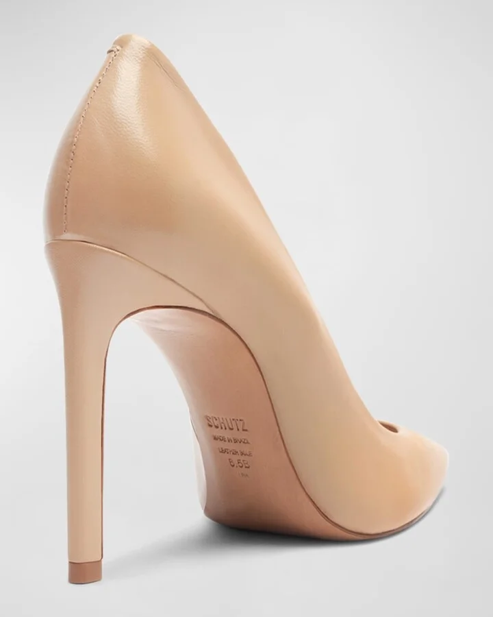 Lou Leather Stiletto Pumps - Image 2