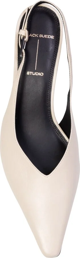 Lou Slingback Pointed Toe Kitten Heel Pump - Image 5