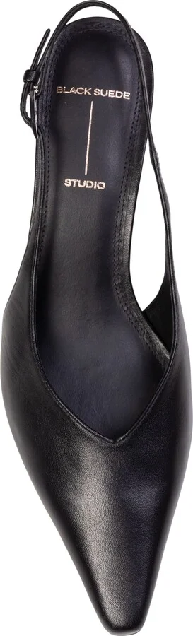 Lou Slingback Pointed Toe Kitten Heel Pump - Image 11